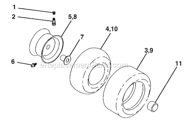 Page H Diagram and Parts List for WE16542E  Weed Eater Lawn Tractor